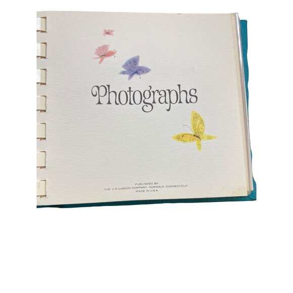 Vintage Small Photo Album Teal Shell Cover by C.R. Gibson - Picture 2 of 5